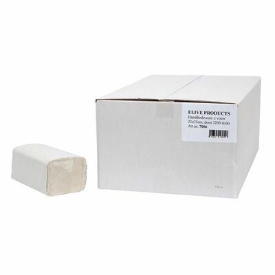 Elive z vouw handdoekpapier 2lg. 23x25cm.