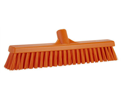 Vikan Hygiene Bezem Combi Zacht/Hard Oranje 410mm