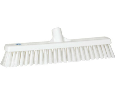 Vikan Hygiene Bezem Combi Zacht/Hard Wit 410mm