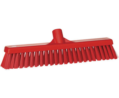 Vikan Hygiene Bezem Combi Zacht/Hard Rood 410mm