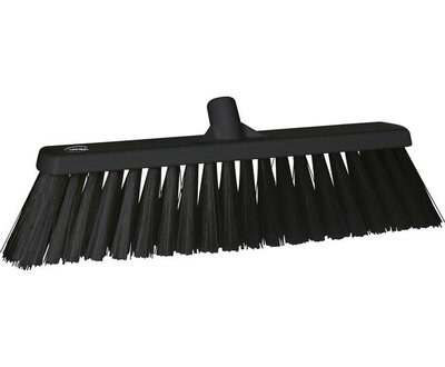 Vikan Zeer Harde Brede Bezem Zwart 530mm