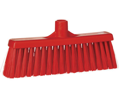 Vikan Bezem Met Rechte Hals Rood 310mm