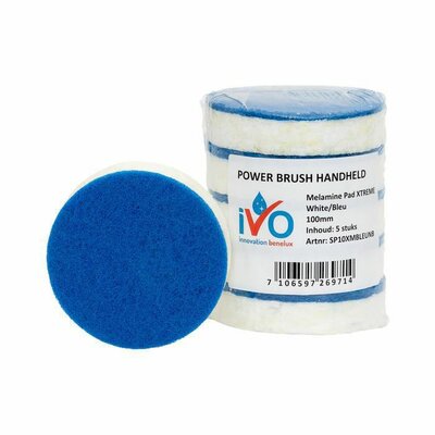 iVo Toppad Power Brush Melamine Xtreme Wit/Blauw 100mm