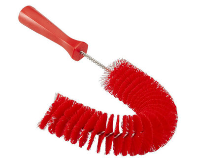 Vikan Medium Buizenborstel Met Handvat Ø55, 360mm Rood