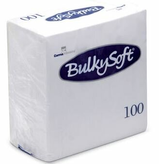Bulkysoft servetten 2lgs 24x24cm, doos 2000 stuks- Wit