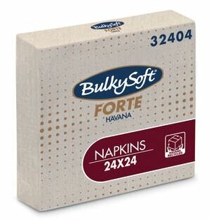 Bulkysoft servetten 2lgs 24x24cm, doos 2000 stuks - Havana