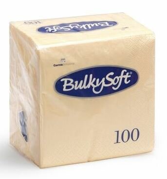 Bulkysoft servetten 2lgs 33x33cm, doos 2000 stuks - Crème