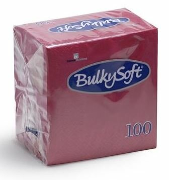 Bulkysoft servetten 2lgs 33x33cm, doos 2000 stuks - Bordeaux