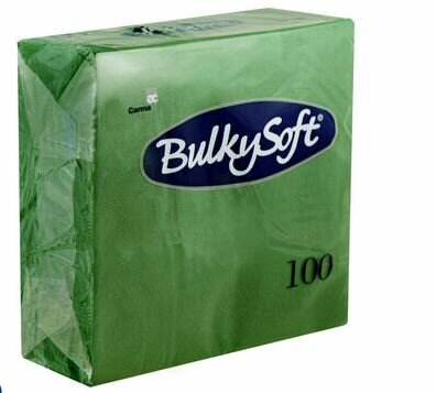 Bulkysoft servetten 2lgs 33x33cm, doos 2000 stuks - Groen