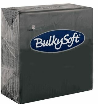 Bulkysoft servetten 2lgs 33x33cm, doos 2000 stuks - Zwart