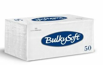 Bulkysoft servetten 2lgs 33x33cm, doos 2000 stuks - 1/8 Vouw Wit