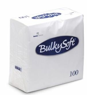 Bulkysoft servetten 2lgs 40x40cm plus, doos 2000 stuks - Wit 
