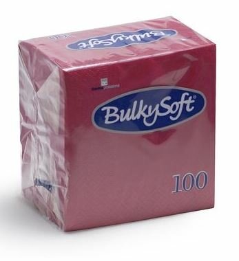 Bulkysoft servetten 3lgs 40x40cm, doos 1000 stuks- Bordeaux