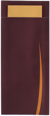 Europochette Bestekzakjes BARI Burdundy - Yellow servet ds. 500 stuks