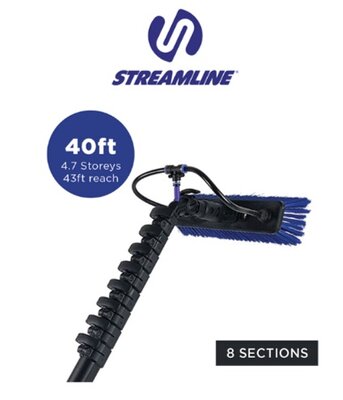 Streamline® OVA8® 30T Koolstofvezel Watergevoede Telescoopsteel – 12,2 m / 40 ft