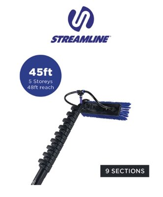 Streamline® OVA8® 30T Koolstofvezel Watergevoede Telescoopsteel – 13,7 m / 45 ft