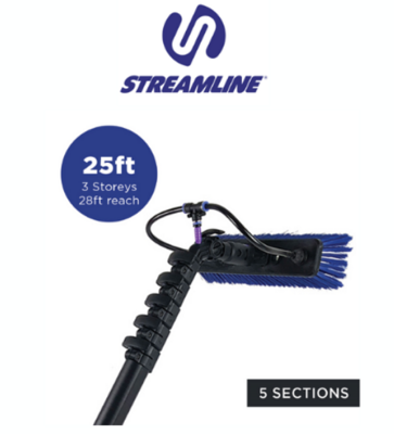 Streamline® OVA8® 24T Koolstofvezel Watergevoede Telescoopsteel – 7,6 m / 25 ft