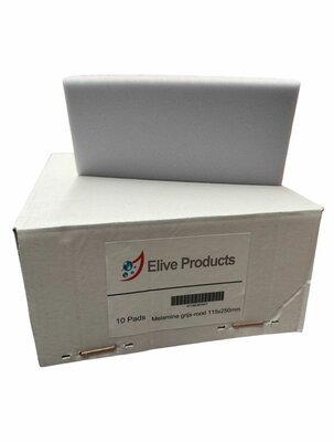 Toppad melaminepad grey/red ediging handpad 11.5cmx25cm 1x10 stuks per doos