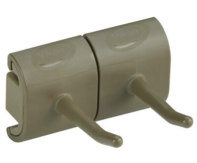 Vikan Hygiëne Dubbel Haak Voor Hi-Flex Wandhouder 82mm Bruin