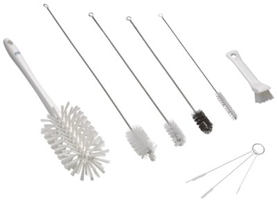 Vikan Negendelige Borstelset  Voor Softijsmachines Wit