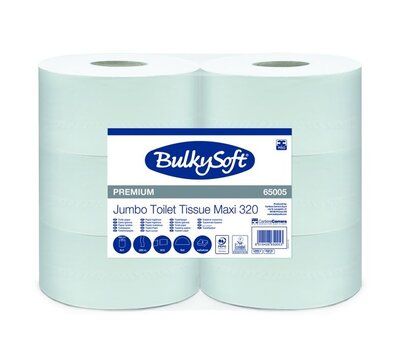 BulkySoft Maxi jumbo toiletpapier cellulose 2lgs. pak 6x320mt. 