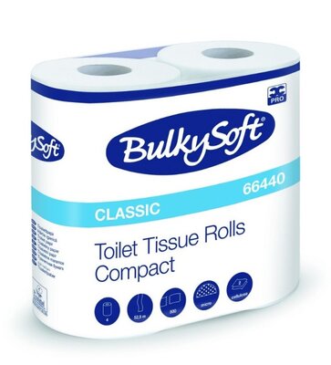 BulkySoft Toiletpapier cellulose compact, pak 40rol x 500vel 2lgs