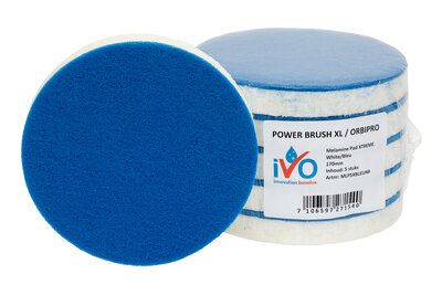 iVo Toppad Power Brush XL/OrbiPro Melamine Blauw/Wit Extreme 170mm