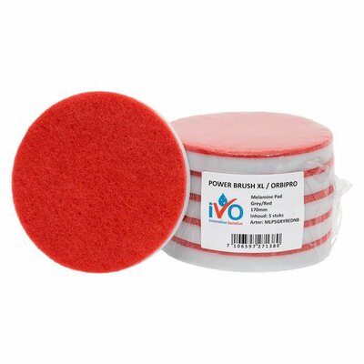 iVo Toppad Power Brush XL/OrbiPro Melamine Rood/Grijs 170mm