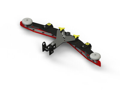 DIBO Vloerzuigmond in V-vorm met verwisselbare zuigrubbers (4-zijdig te gebruiken) t.b.v. CT110