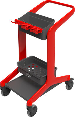 Vikan HyGo 78CM Rood – Mobiel Reinigingsstation (Werkwagen)