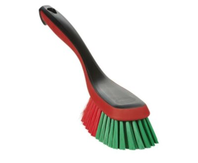 Vikan Transport Handborstel 325mm Lange Vezels Rood/Groen