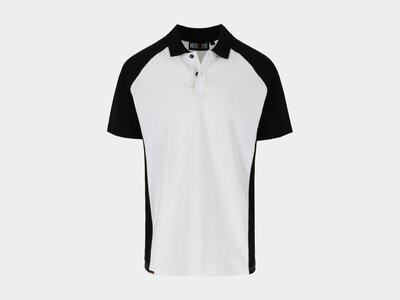 Herock BRABO Tweekleurig polo met korte mouwen Wit/Zwart