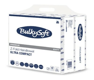 BulkySoft Z vouw (small) handdoekvouwtjes 2lgs. 24x21,5cm doos  cellulose 250x15 totaal (3750 vouwtjes)