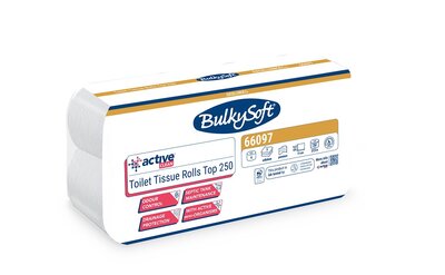 BulkySoft ACTIVE CLEAN Toiletpapier cellulose Excellence Top 3lgs 250vel 9x8rol 72 rollen