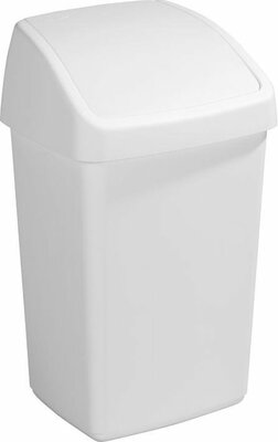 Sunware Delta prullenbak met swingdeksel 25L wit