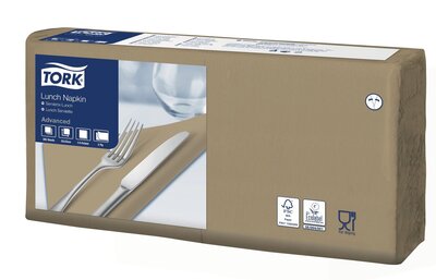 Tork Lunchservet  2-Laags Biscuit 1/4 vouw, 10x200st, 2.000st/doos