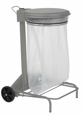Vuilnisbak-collecroule-lichtgrijs 50L