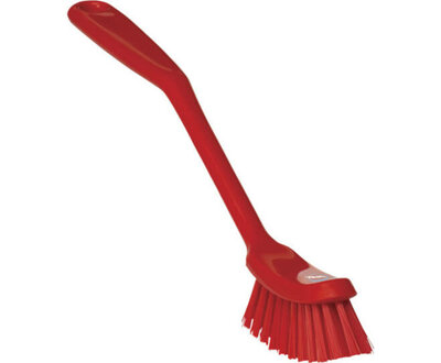 Vikan Medium Vaatborstel Smalle Borstelkop 290mm Rood