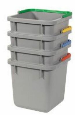 Numatic Grijze emmer 6 liter met gele hendel t.b.v. MM, SM & EM