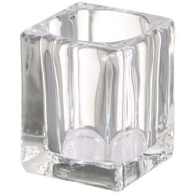Bolsius glashouder vierkant transparant 76/55mm, ds. 6 stuk (voor theelichten 4, 6 en 8 uurs)