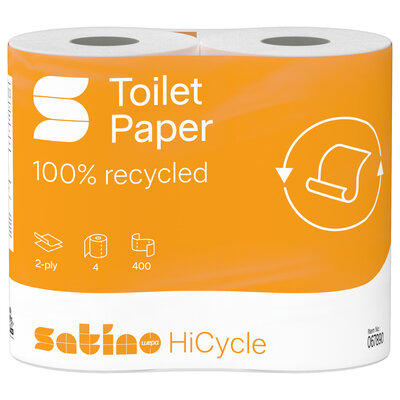 Satino HiCycle Toiletpapier 4x200 2-laags – verpakking 64 rollen