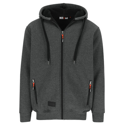 Herock Otis sweater met kap Donker Heather Grijs