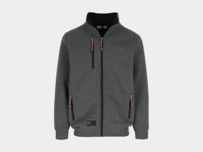 Herock OTAR Sweater met Kraag Donker Heather Grijs