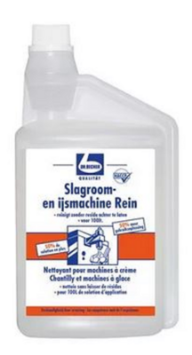 Becher Slagroom en IJsmachine reiniger Doseerfles 1L