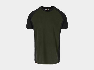 Herock TORI Tweekleurig T-shirt met korte mouwen Donker Kaki/Zwart