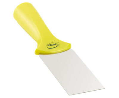 Vikan RVS Handschraper Met Schroefdraad Smal 50mm Geel
