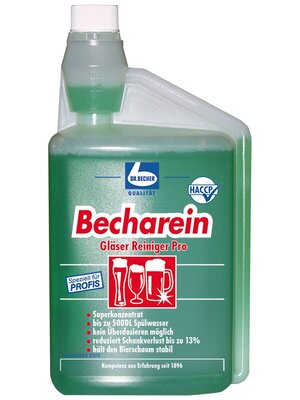 Becher Becharein glazenreiniger pro doseerfles 1 l