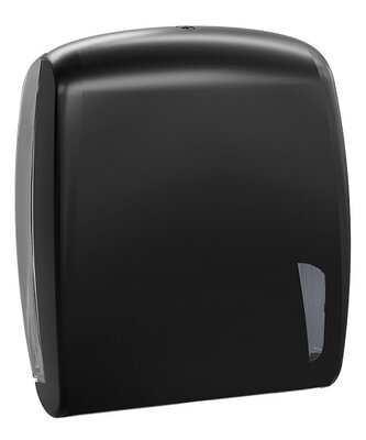 Elive line 2, Midi zz-vouw handdoekdispenser Zwart (inhoud 450 vouwtjes)