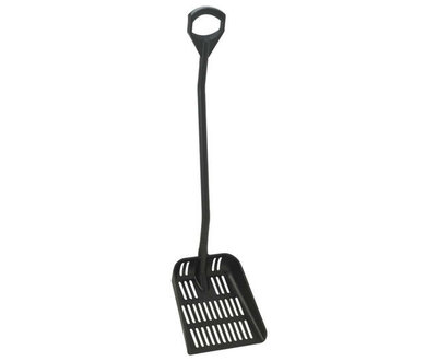 Vikan Ergonomische schep Afvoergaten 350mm Zwart
