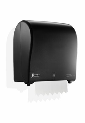 Black Satino handdoekrol dispenser Zwart PT50